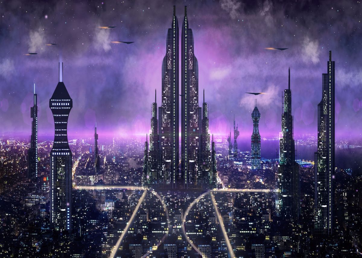 futuristic city skyline