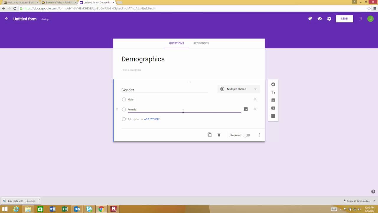 google forms survey setup