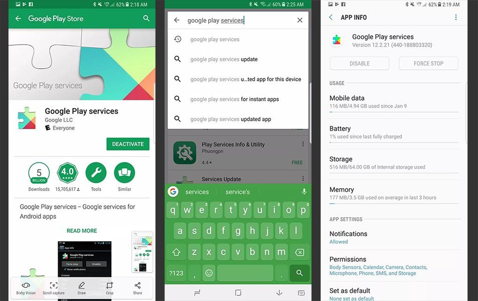 Google Play Services App Info