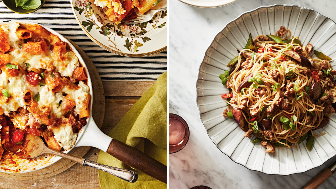 gourmet pasta dish ingredients
