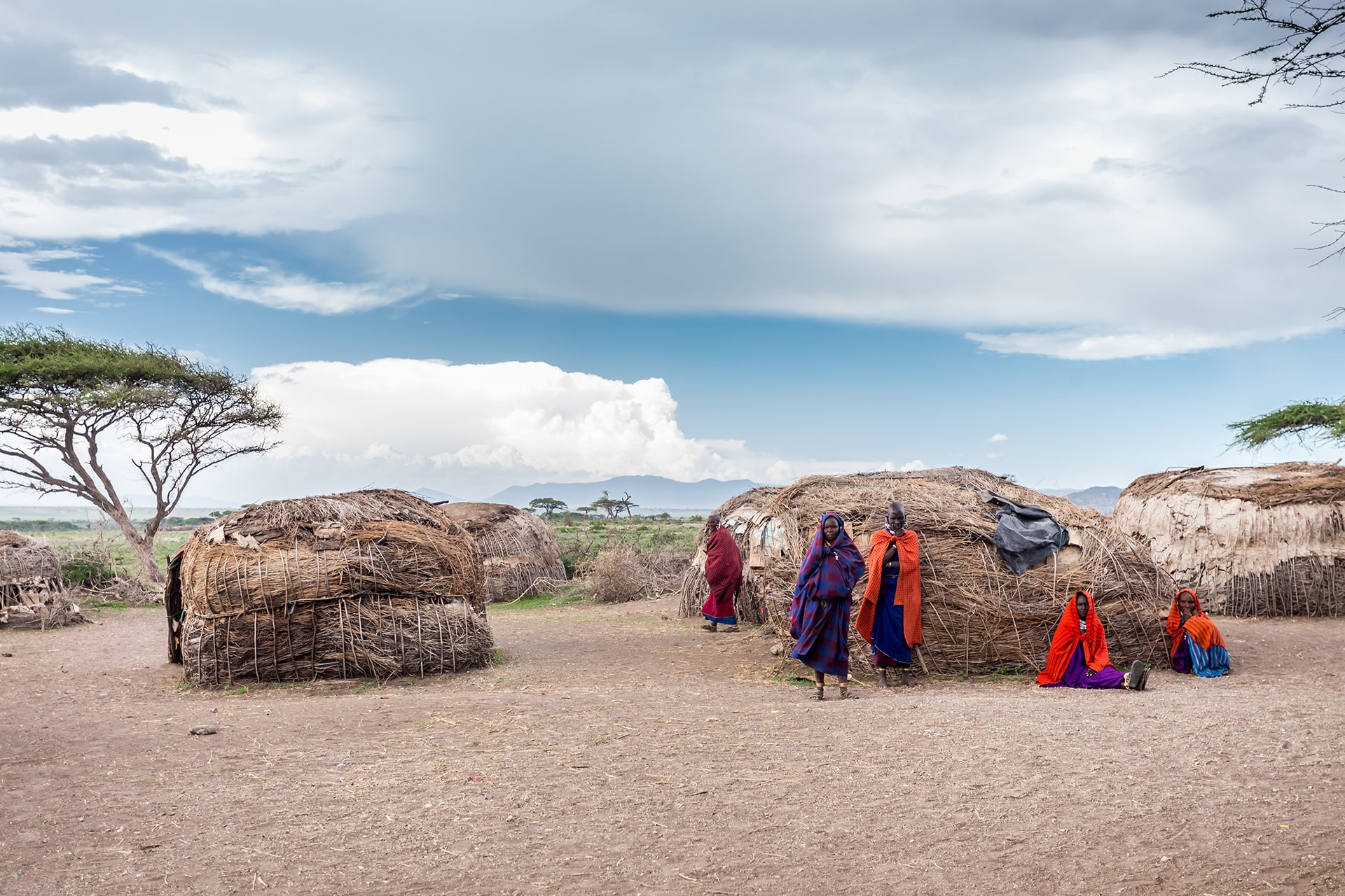 traditional african leaders village scenery