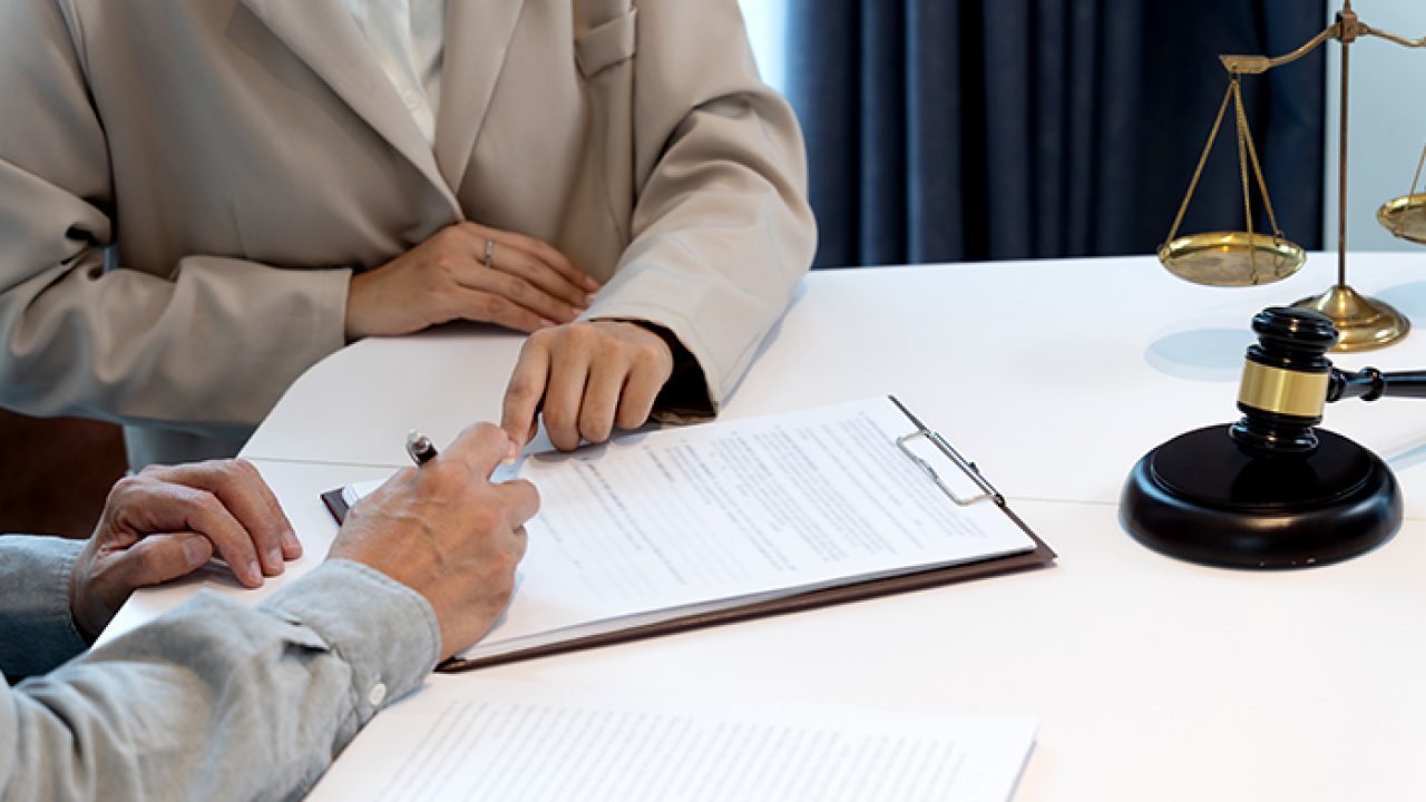 legal documents on desk
