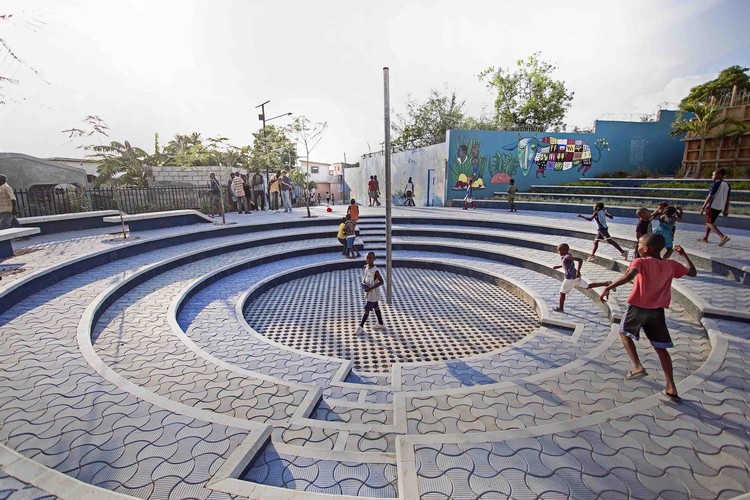 vibrant landscapes with community gatherings