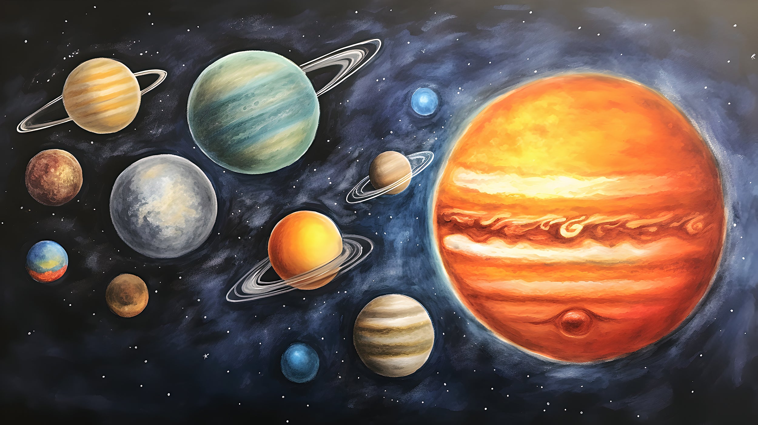 physical scenery of astronomy and planets