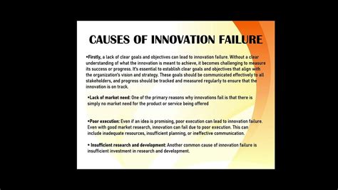 INNOVATION FAILURE AND ITS CAUSES - YouTube