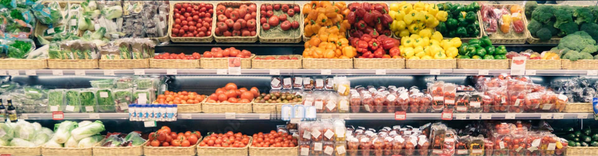 grocery store shelves fresh produce