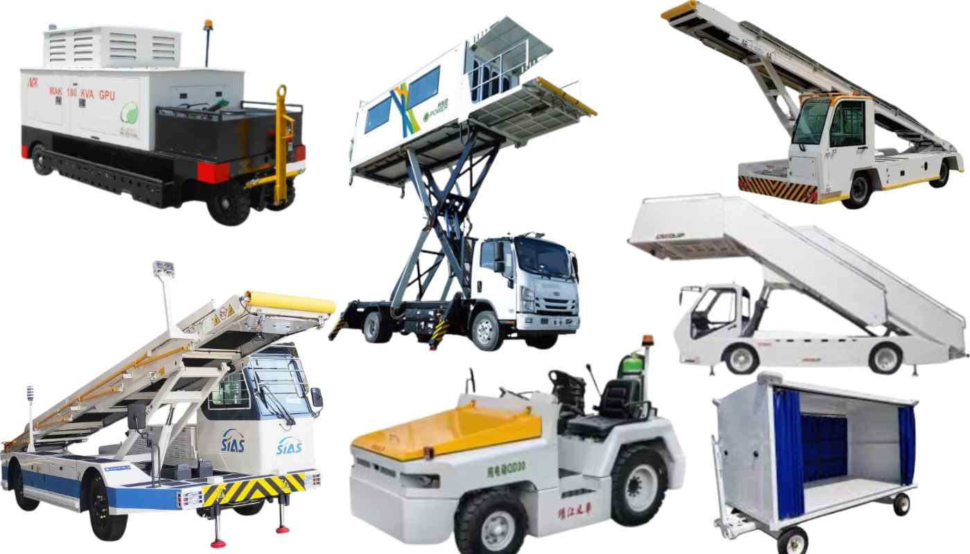 ground handling equipment airport scene