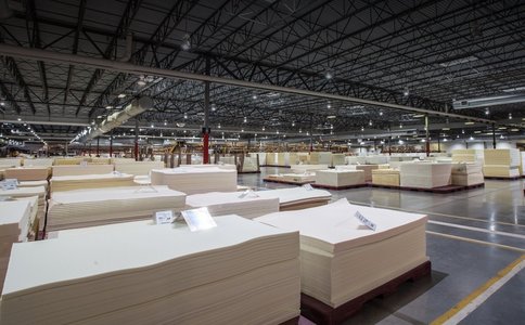 modern mattress production facility