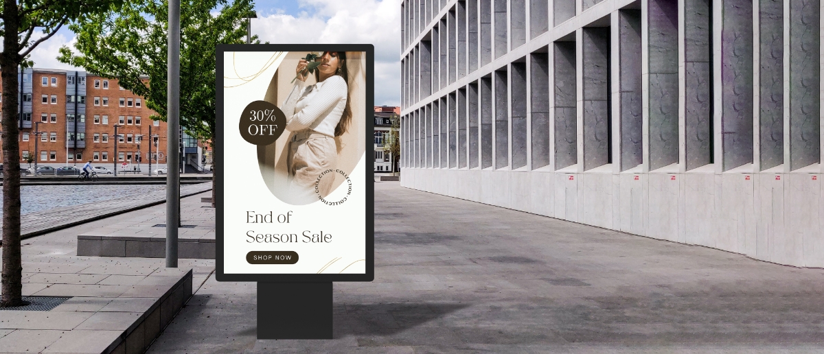 Indian small business storefronts with digital signage