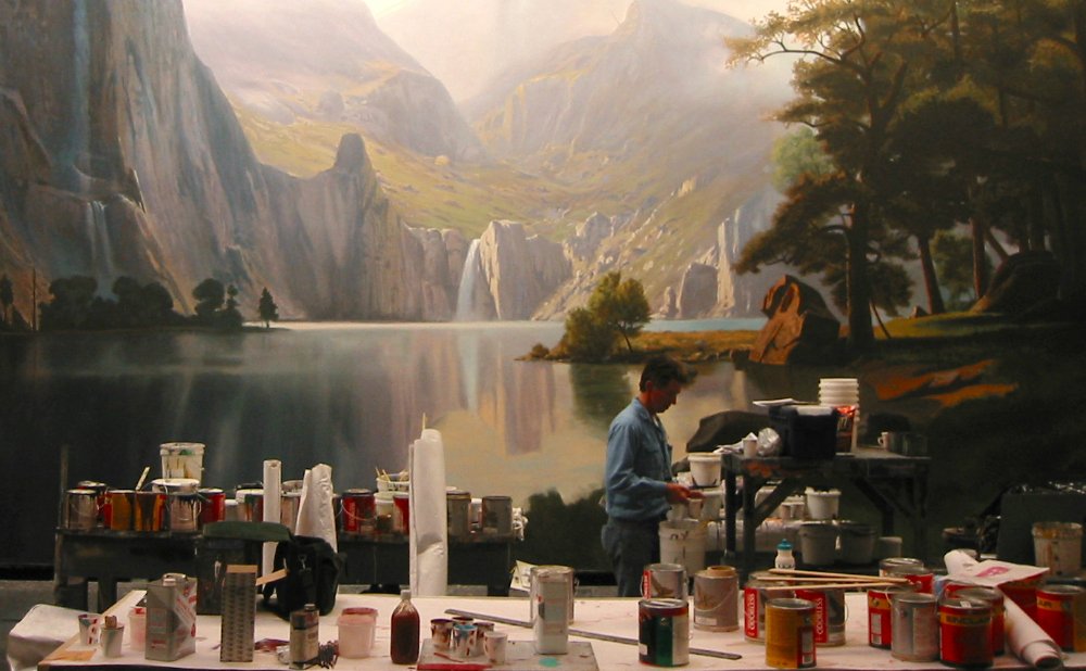 scenic portrait of film sets
