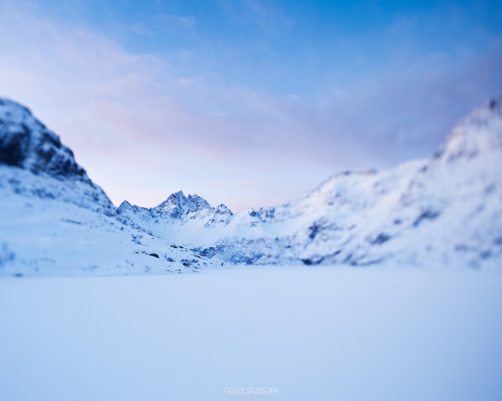 winter scenery Norway, frozen lakes, snow covered landscapes
