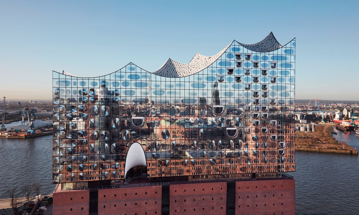 hamburg cityscape with modern architecture and historic waterfront
