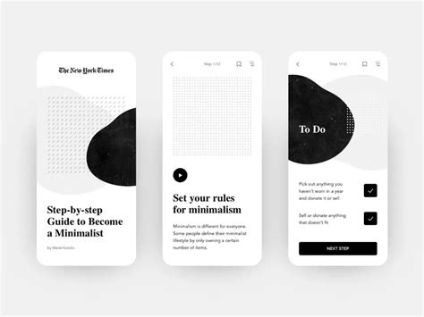 minimalist productivity app interface