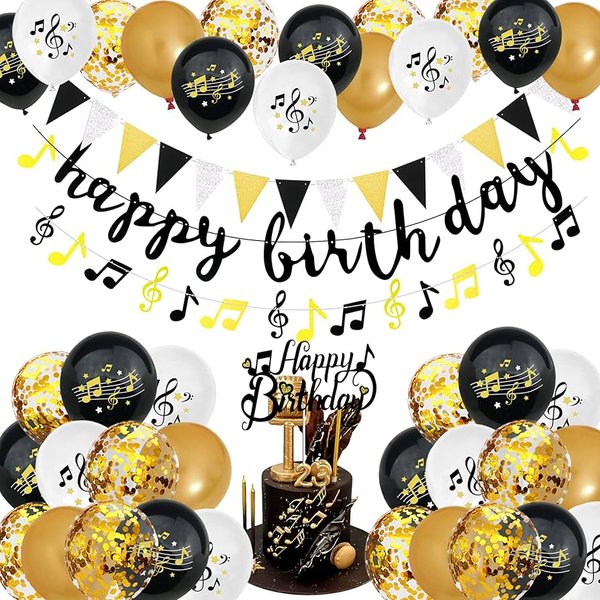 Music themed party decorations