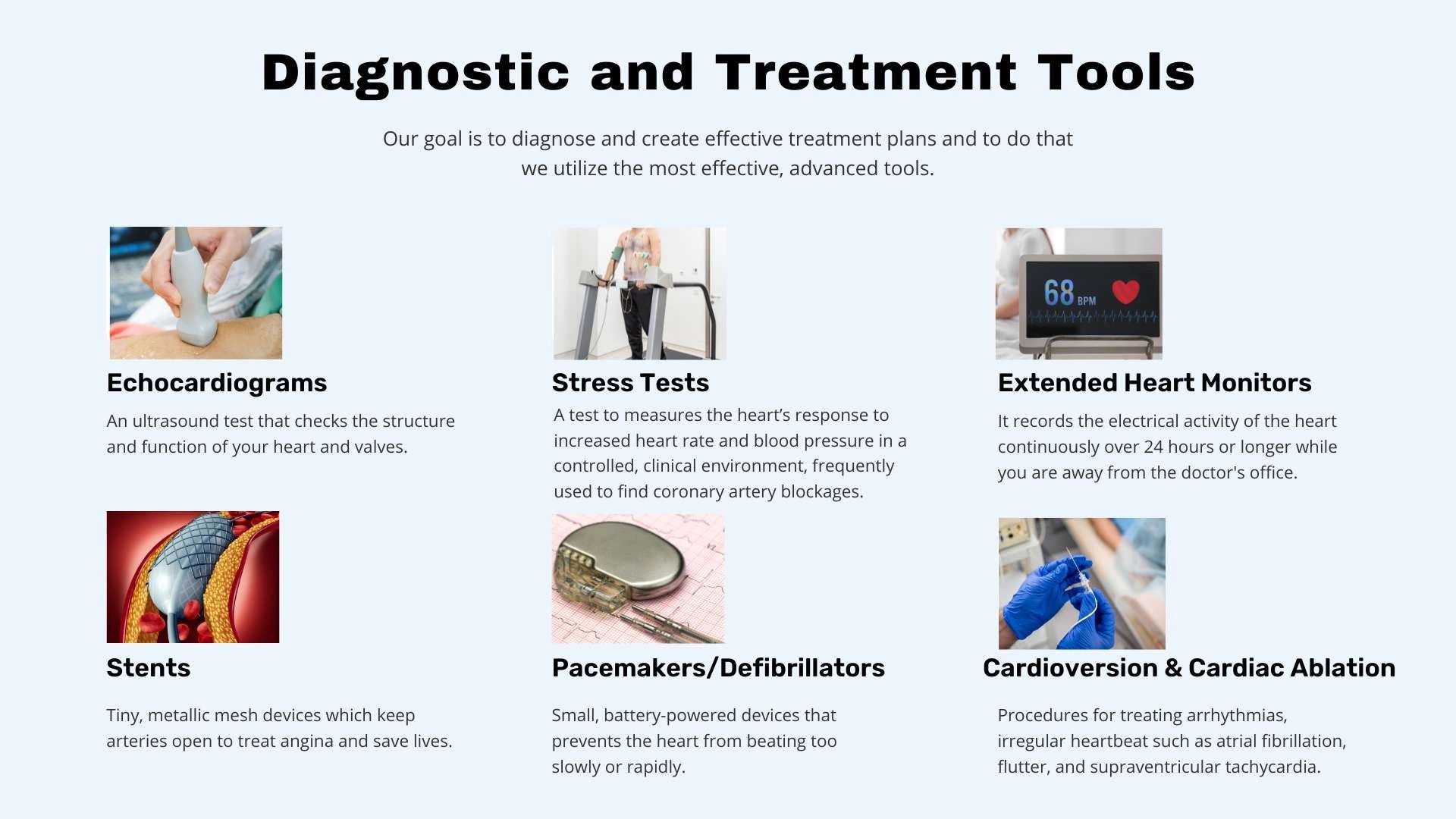 heart health measurements diagnostic testing