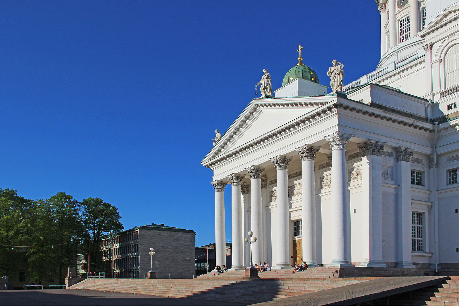 Helsinki cityscape historical modern architecture