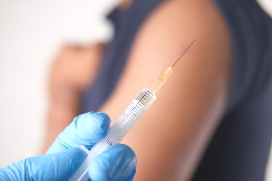 vaccine syringe in health clinic