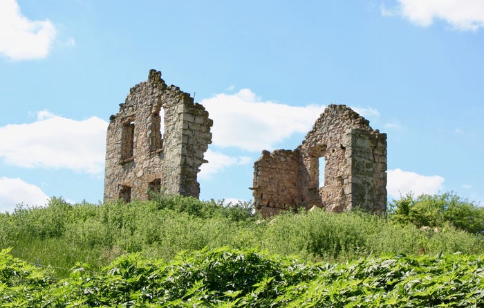 historic building and ruins