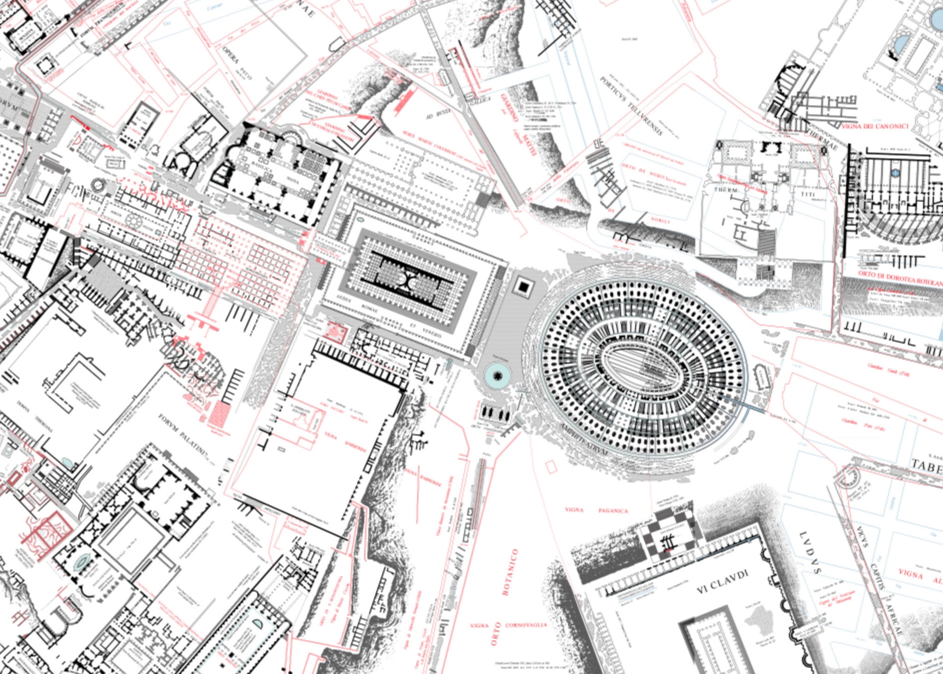 roman architecture classic map