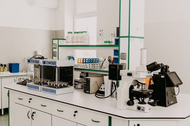 laboratory equipment and testing setup