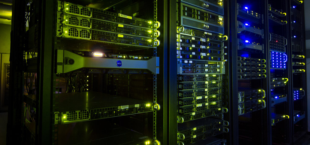 server room technology and physical computer hardware