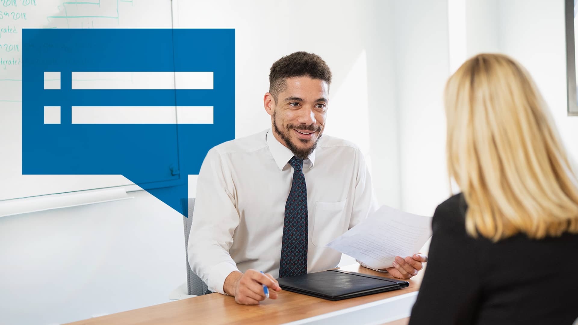 professional interview scene