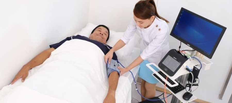 elderly patient arterial ultrasound or measurement device