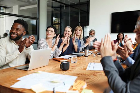 business professionals office collaboration meeting