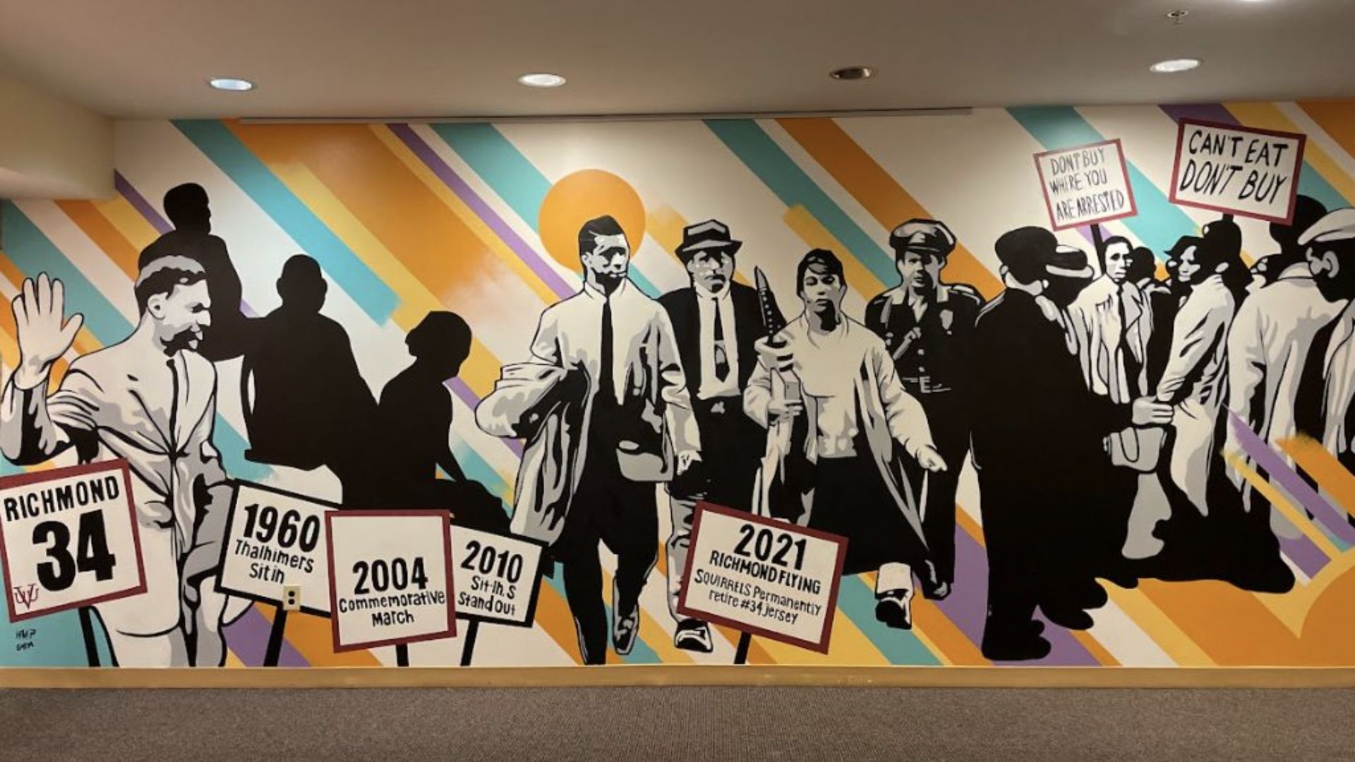 human rights protest mural