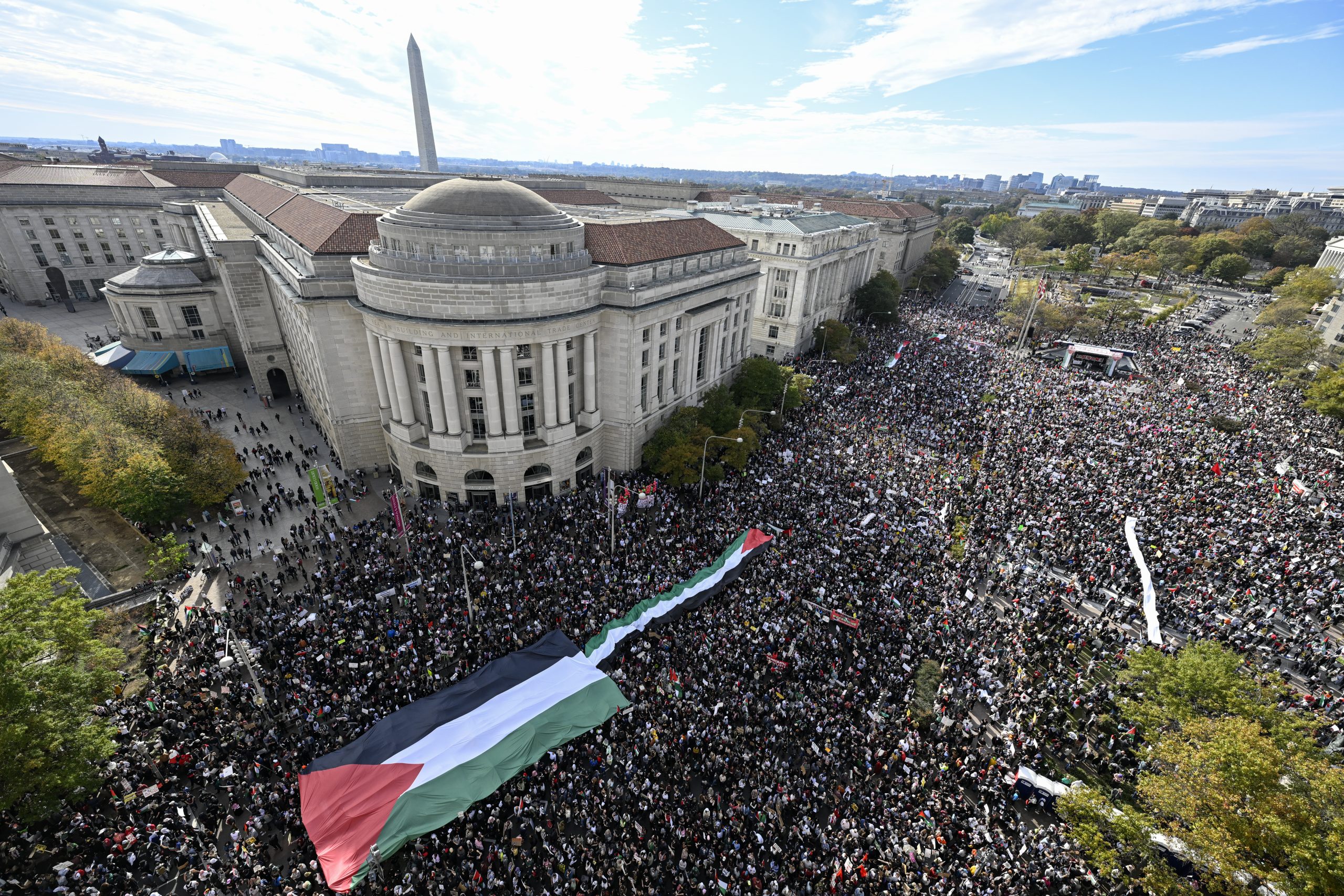 physical scenery government building protest