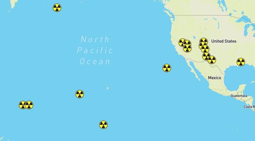 Nuclear Test Sites Map