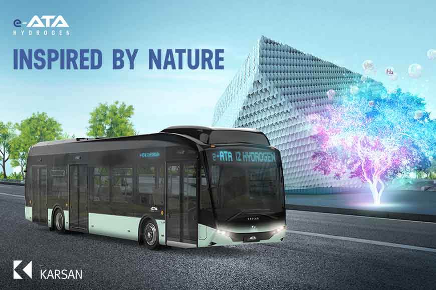 hydrogen bus urban scenery and technology