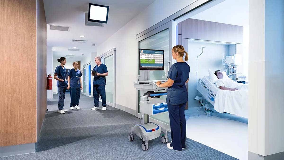 hospital corridor medical equipment