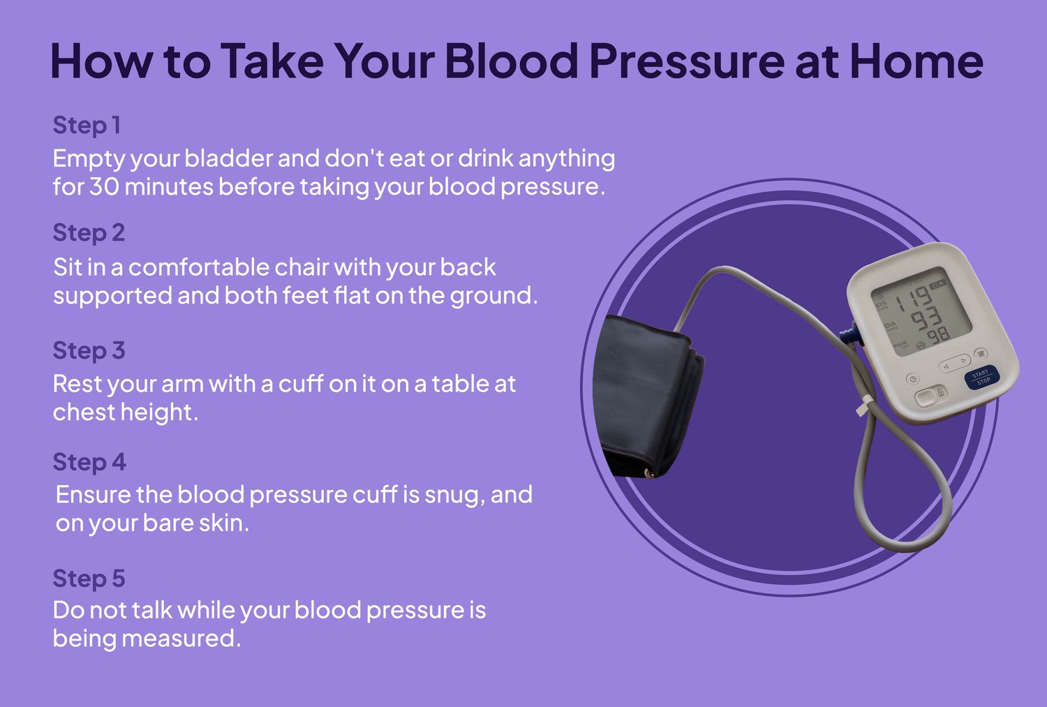 clinical setting with blood pressure monitor and patient education