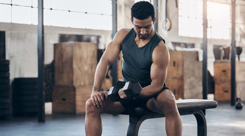 muscle training session