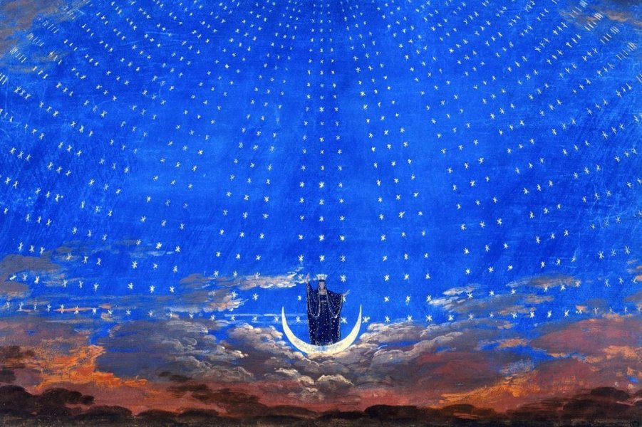Symbolic painting suggesting enlightenment and mystical themes