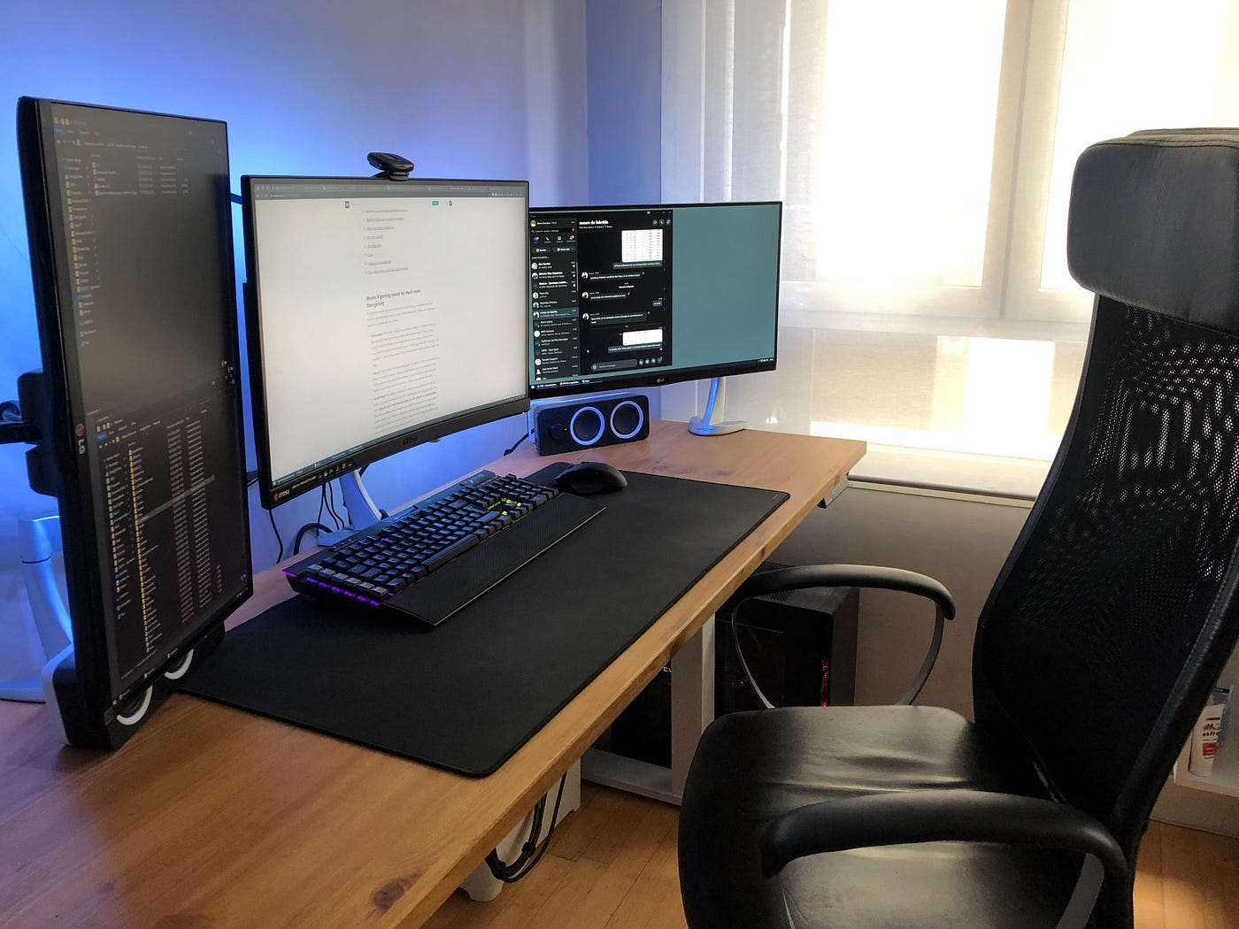 technological hardware on desk