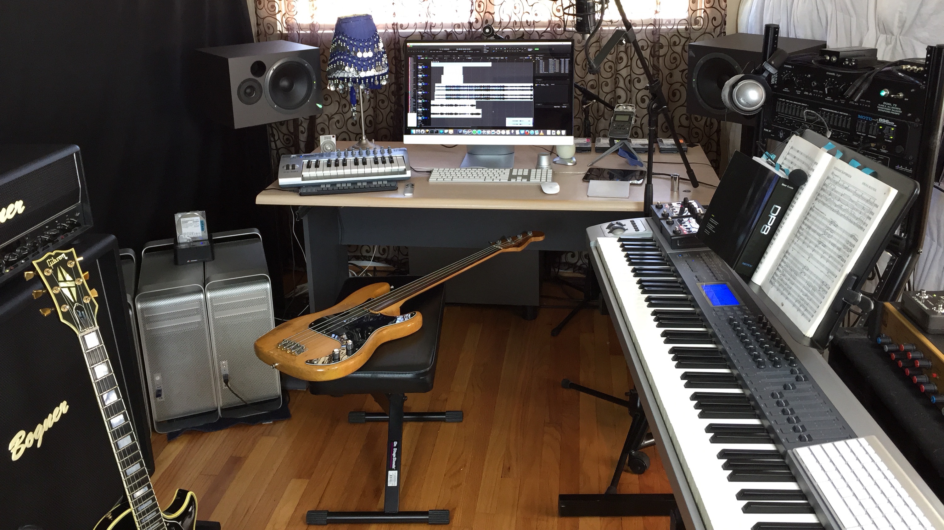 imac setup studio equipment
