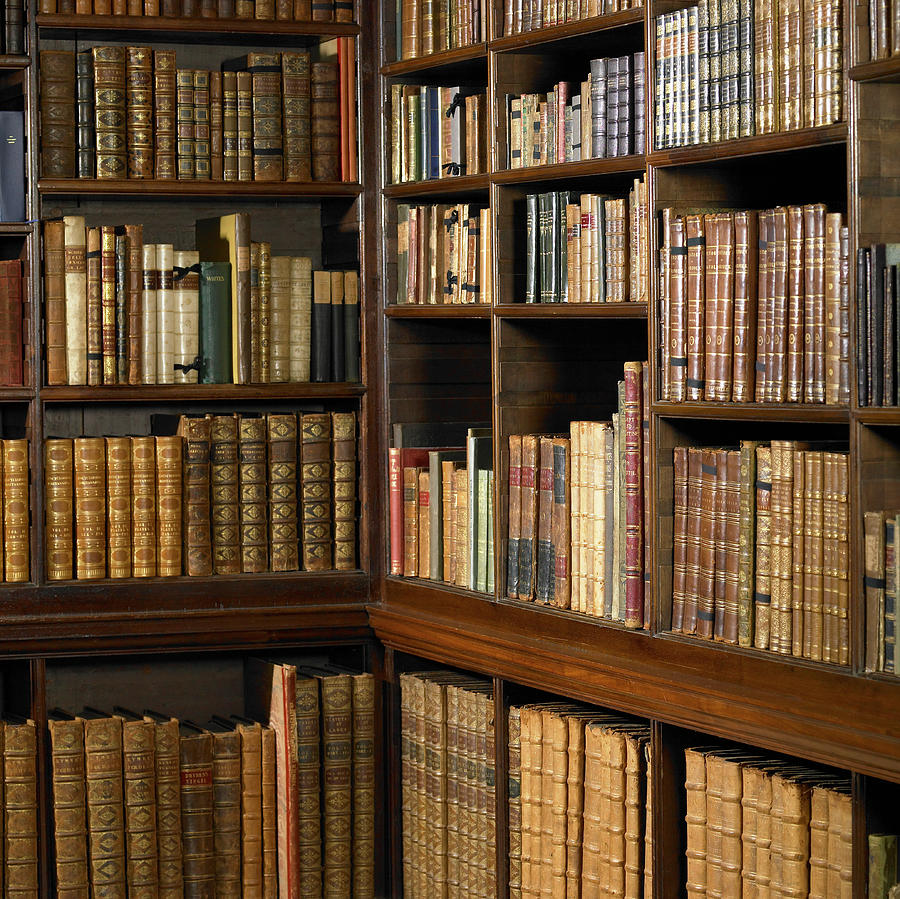 books, shelves, library
