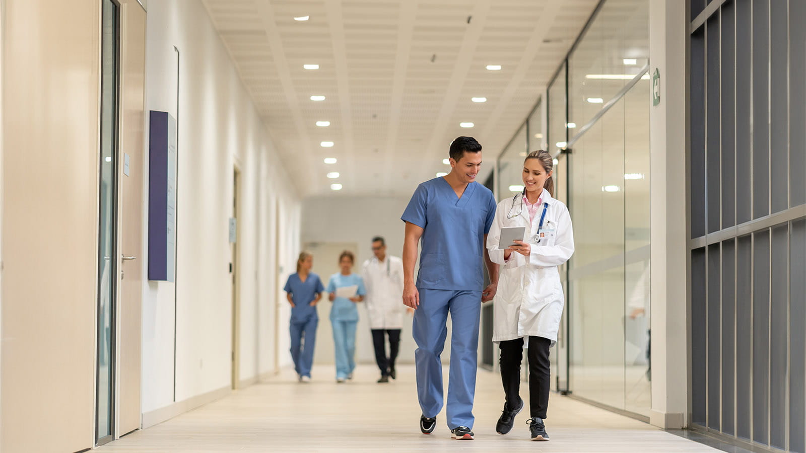 hospital corridors and medical conference