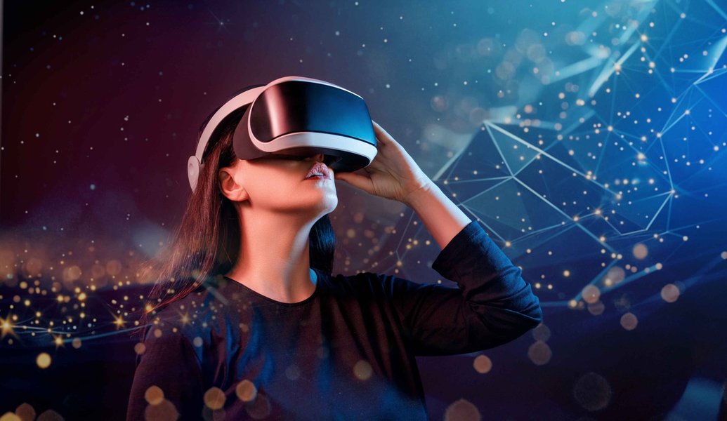 Person using VR headset, representing immersive experiences
