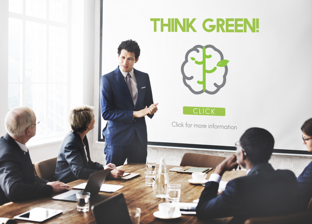 sustainable business meeting and eco friendly products