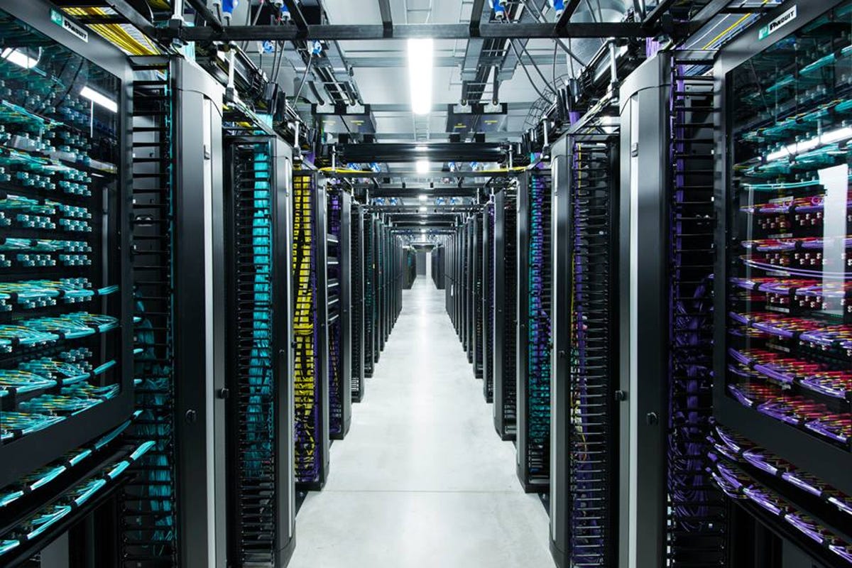 scenic view of server rooms and data centers