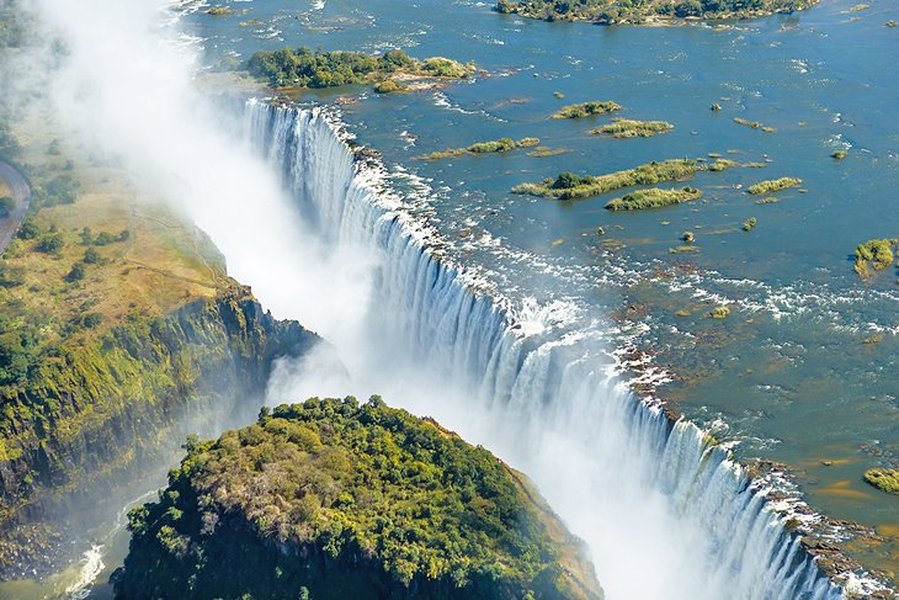 Aerial view of Victoria Falls