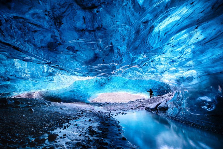 Inside an Icelandic Ice Cave