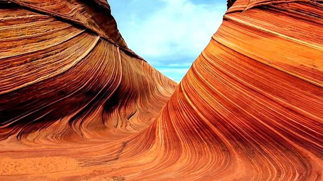 The Wave rock formation in Arizona