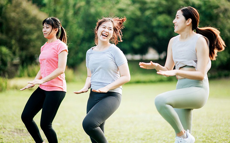 Woman jogging outdoors