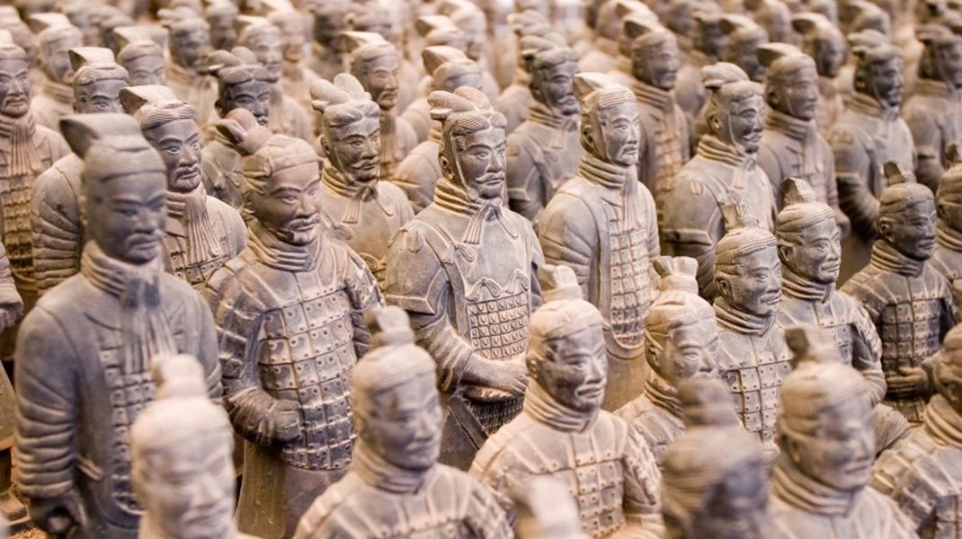 Terracotta Army soldiers in formation