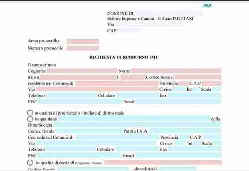 Illustrazione del processo di richiesta rimborso IMU