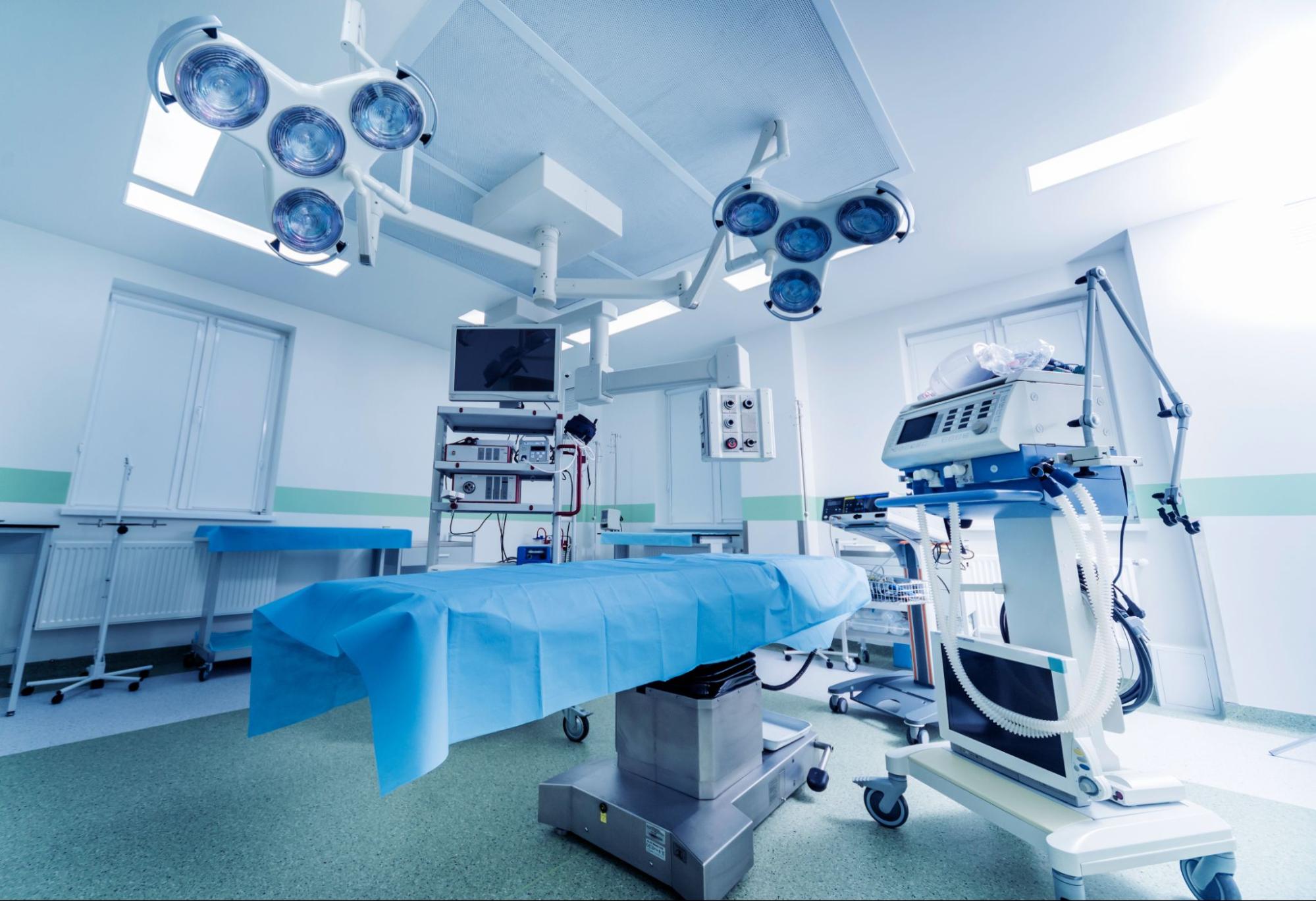 surgical instruments in hospital, recovery care environment